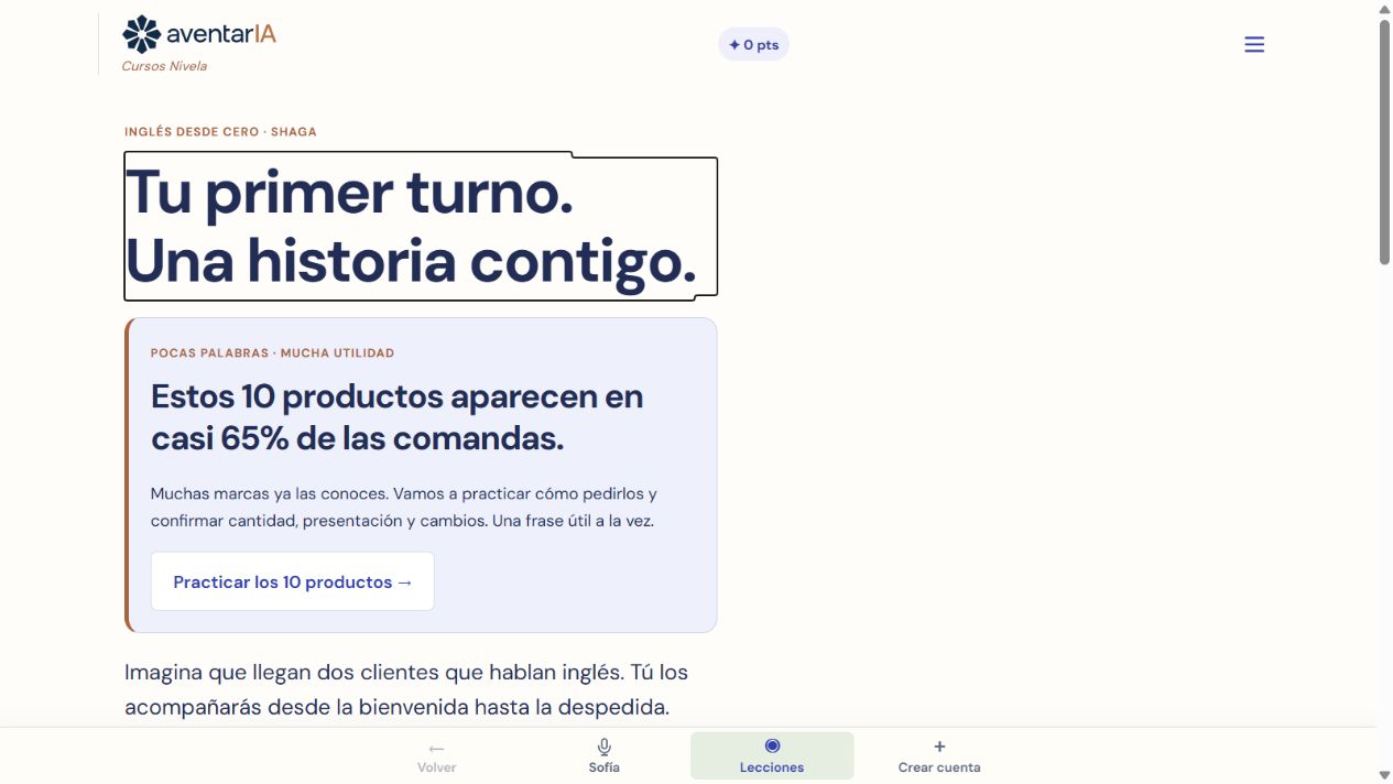 Curso actual de ejemplo · ambientado en Shaga, en español. Captura del 13 de octubre de 2026.